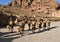 PETRA, JORDAN - OCTOBER 24 : Reconstruction military group in Petra Wadi Musa 2017 Jordan