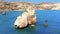 Petra tou Romiou, also known as Aphrodite`s Rock. Paphos District, Cyprus
