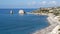 PETRA TOU ROMIOU, CYPRUS: Aphrodite`s rock and beach near Pafos