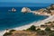 Petra tou Roumiou, Aphrodite`s rock. Rocky coastline on the Medi