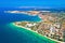 Petrcane village tourist destination coastline aerial panoramic view