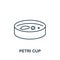 Petri Cup icon. Line element from bioengineering collection. Linear Petri Cup icon sign for web design, infographics and