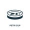 Petri Cup icon. Monochrome sign from bioengineering collection. Creative Petri Cup icon illustration for web design