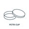 Petri Cup icon. Monochrome simple Bioengineering icon for templates, web design and infographics