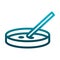 Petri dish test laboratory science and research gradient style icon