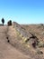 Petrified forest - Trees turned to stone seen in the Arizona Desert.