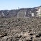 Petrified lava flow close up on slope of Etna