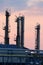 Petrochemical plant twilight