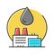 petrochemicals industrial chemical factory color icon vector illustration