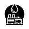 petrochemicals industrial chemical factory glyph icon vector illustration