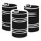 Petrol barrel stack icon, simple style