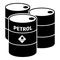 Petrol barrels icon, simple style