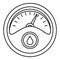 Petrol dashboard icon, outline style