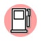 petrol filling machine sticker icon. Simple thin line, outline vector of web icons for ui and ux, website or mobile application