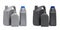 Petrol gallon or lubricant drum product or gray motor oil bottle isolated on background -clipping path