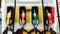 Petrol pump filling fuel nozzle in gas station. Fuel Pump, Gas Station, Gasoline. Colorful Petrol pump filling nozzles