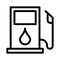 Petrol pump thin line vector icon