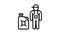 Petrol station worker icon animation
