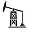 Petrol tower extract icon simple vector. Earth disaster