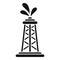 Petrol tower icon simple vector. Global disaster