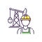 Petroleum engineer RGB color icon