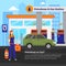 Petroleum And Gas Station Illustration
