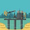 Petroleum industry concept