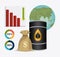 Petroleum and oil industric infographic