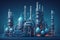 Petroleum oil refinery complex created with generative AI technology