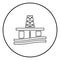 Petroleum platform icon black color vector illustration simple image