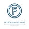 Petroleum solvent icon. Linear vector illustration from laundry instructions collection. Outline petroleum solvent icon vector.