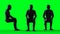 Petrolium, oil man character animation. Isolate on green screen.