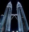 Petronas twin towers in Kuala Lampur by night #1