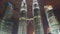 Petronas Twin Towers night time-lapse Kuala Lumpur city. pan up