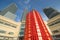 He Petronas Twin Towers with red lanterns for Chinese New Year festival celebration