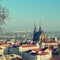 Petrov - St. Peters and Paul church in Brno city. Central Europe Czech Republic.