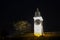 Petrovaradin clock tower at night