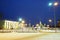 Petrozavodsk, Karelia, Russia, January 5 2023 New Year's city bustle. Garlands - Christmas trees and lighting