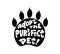 Pets adoption center promo campaign vector logotype