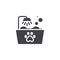 Pets bath icon vector