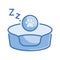 Pets Bed Vector Blue series Icon Design illustration. Veterinary Symbol on White background EPS 10 File