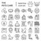 Pets care line icon set, vet symbols collection, vector sketches, logo illustrations, animal signs linear pictograms