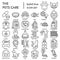Pets care line icon set, veterinary symbols collection or sketches. Pet Shop linear style signs for web and app. Vector