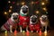 pets in christmas breeds Pugs