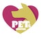 Pets clinic, vet hospital, dog head isolated icon