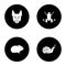 Pets glyph icons set