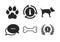 Pets icons. Cat paw with clutches sign. Vector