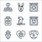 Pets line icons. linear set. quality vector line set such as dog, pet, bird house, cat, parrot, bag, dog, rabbit