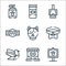 Pets line icons. linear set. quality vector line set such as pet, petshop, bird, collar, cat, badge, poop, fish food