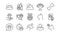 Pets line icons set. Veterinary, cat food and dog care icons. Vector